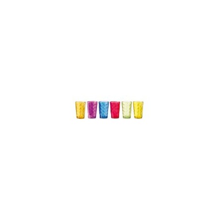 verres à eau colorés